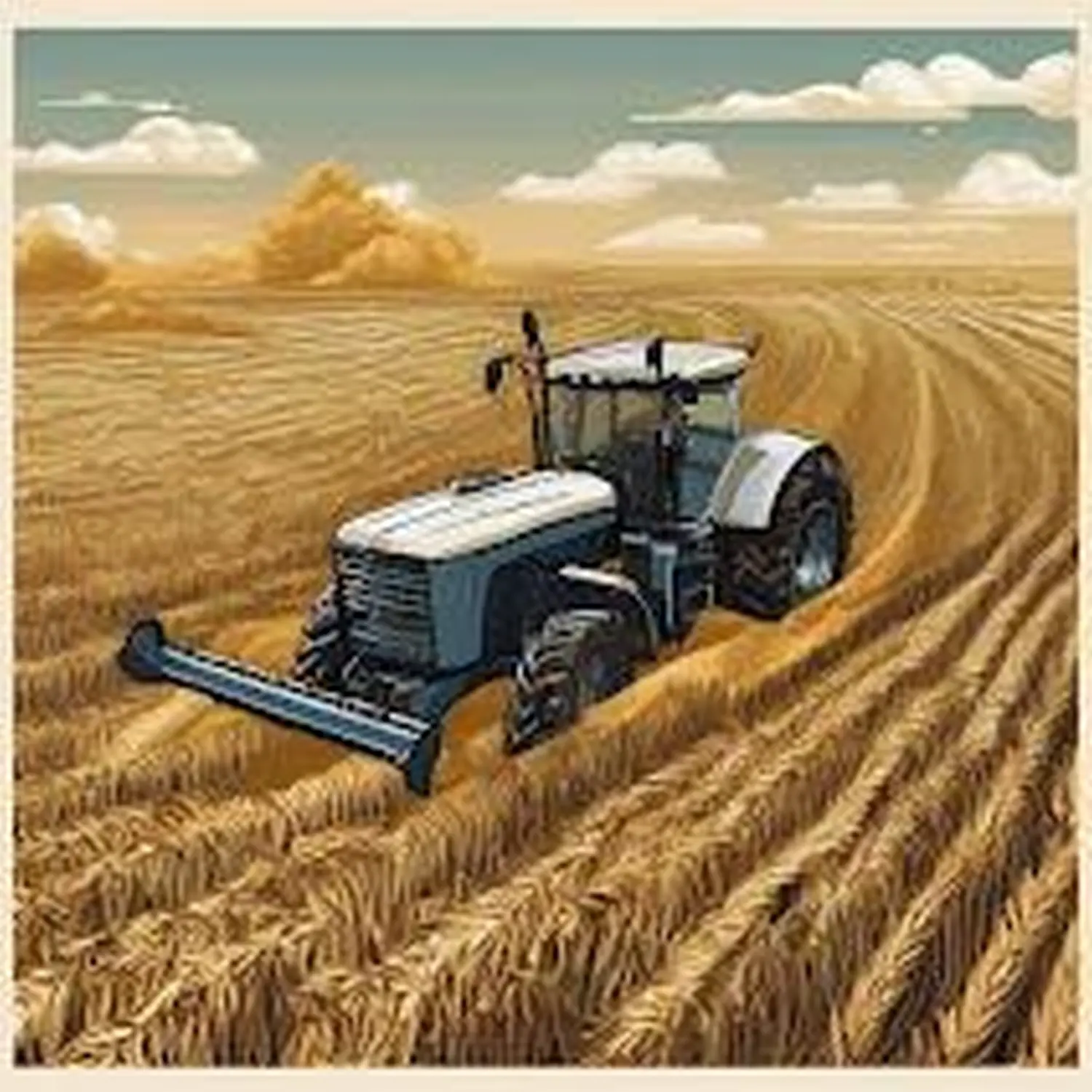 Tracktor auf dem Feld von Axel Heyne